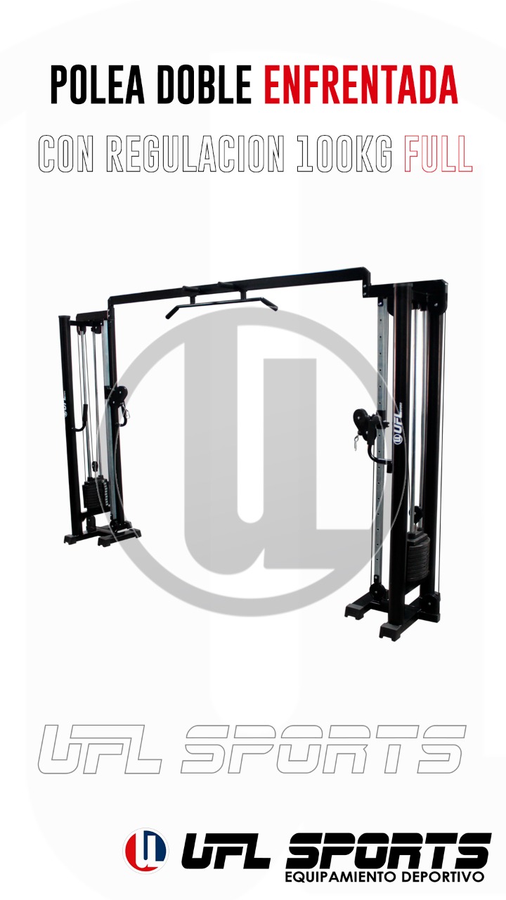 Polea Doble Enfrentada con Regulación 100kg FULL