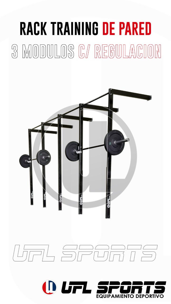 Rack Training de Pared 3 Módulos con Regulación